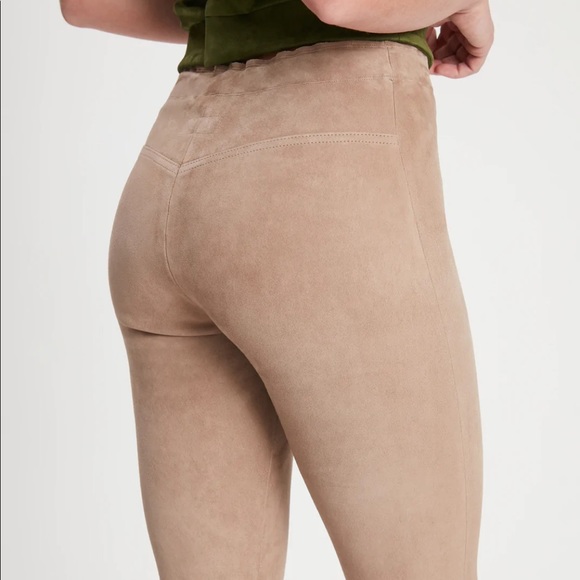 STOULS 100% lambskin leather designer pants, emerald green, Size S - Picture 11 of 13